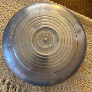 Vintage Aluminum Cake Cover,  Plastic Knob Mid Century Modern, 10” X 4”